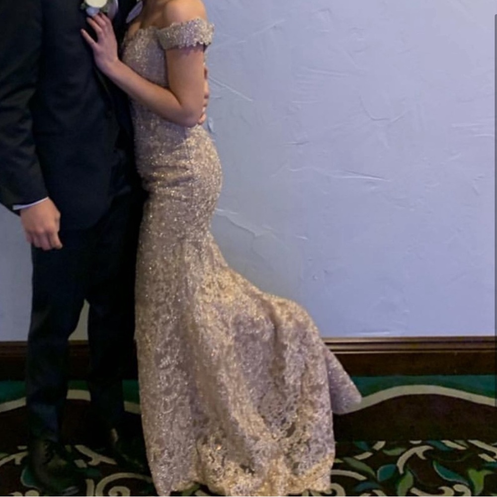 Sherri Hill 52556 Gold Prom Dress